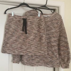 Combo sweater with matching skirt
